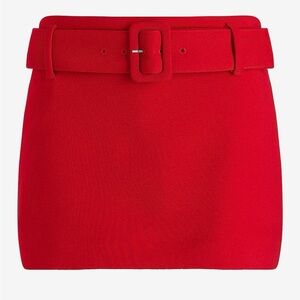 Low Rise Twill Belted Mini Skort